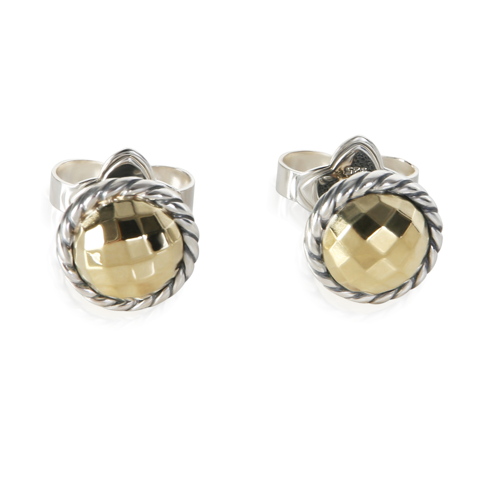 David Yurman 1/5 18K Yellow Gold & Sterling Silver Chatelaine Earrings